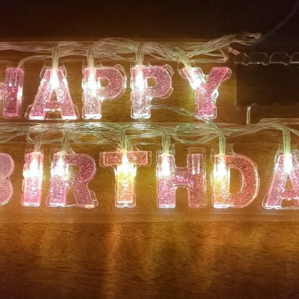 Happy birthday string light NWT